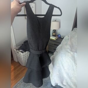 Black Peplum Dress - Wedding Guest